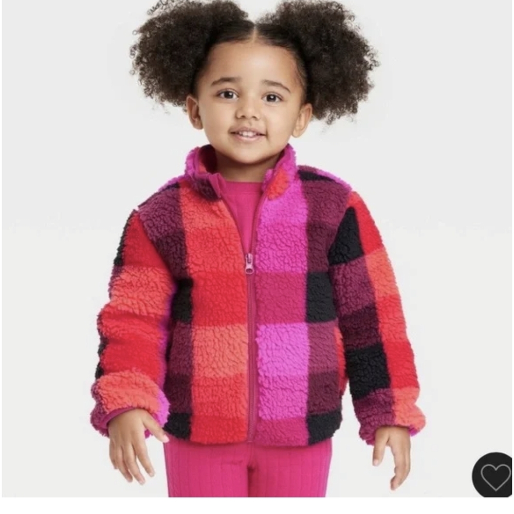 A new day Pink and Red Plaid Womens and  Kids Jackets - Picture 4 of 7